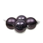 Üveggömb 10cm fényes-matt S/4 -  Frosted Lilac