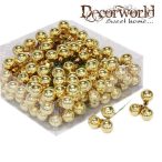 Gömb betűzős üveg 2 cm - Arany fényes S/144