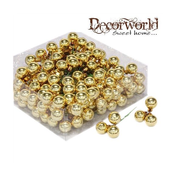 Gömb betűzős üveg 2 cm - Arany fényes S/144