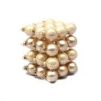 Gömb üveg 4 cm pezsgő fényes-matt S/36