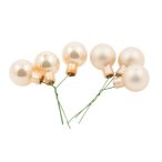 Gömb betűzős üveg 2cm sötét pezsgő fényes-matt S/12