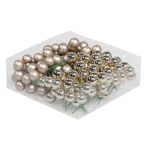 Gömb betűzős üveg 2 cm fényes-matt S/144 - Pezsgő