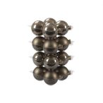 Gömb üveg 8 cm szürkésbarna fényes-matt S/16