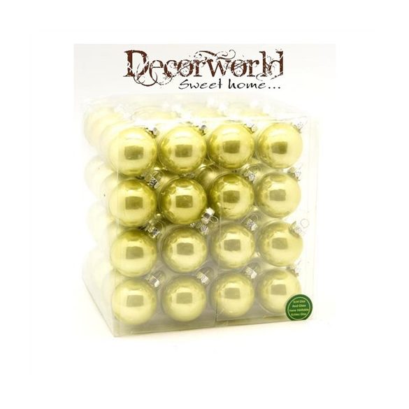 Gömb üveg 40mm matt fényes zöld S/64 Akciós