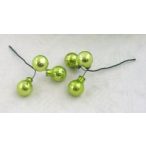 Gömb betűzős üveg 2cm zöld fényes S/144