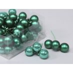 Gömb betűzős üveg 2cm smaragd zöld fényes-matt S/144