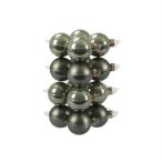 Gömb üveg 5,7 cm, gráint zöld fényes-matt S/16