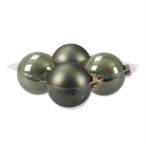 Gömb üveg 10 cm gránit zöld fényes-matt S/4