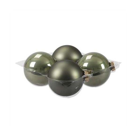 Gömb üveg 10 cm gránit zöld fényes-matt S/4