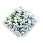 Gömb betűzős üveg 2 cm világoskék matt-fényes S/144