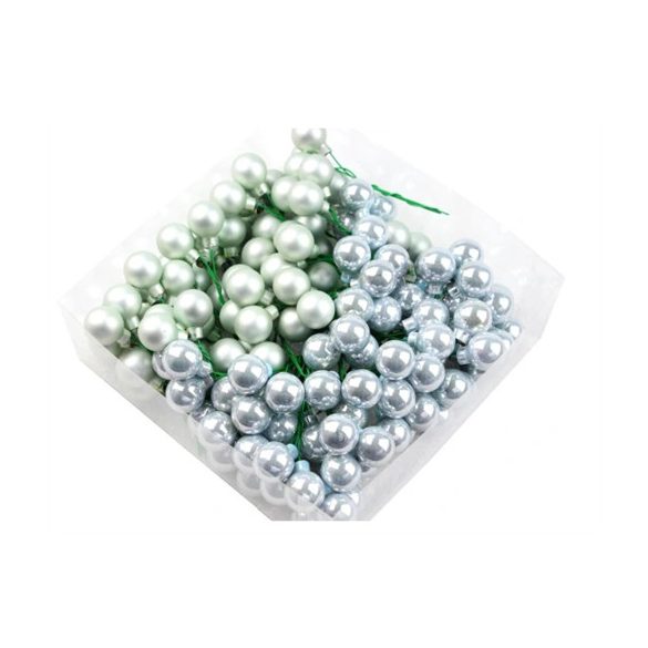 Gömb betűzős üveg 2 cm világoskék matt-fényes S/144