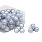   Gömb betüzős üveg pick 3 cm S/72 - Világoskék Matt/fényes