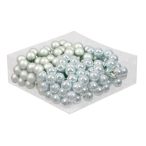 Gömb betűzős üveg 2cm fényes-matt - Vízkék S/144