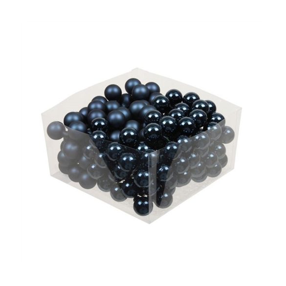 Gömb betűzős üveg 2,5 cm fényes-matt - Night Blue S/144