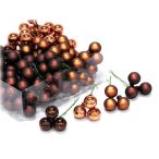 Gömb betűzős üveg 2cm fényes-matt S/144 - Sötét barna