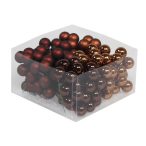   Gömb betűzős üveg 2,5 cm fényes-matt S/144 - Sötét barna