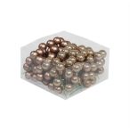 Gömb betűzős 2,5cm fényes-matt - Gyömbör S/144