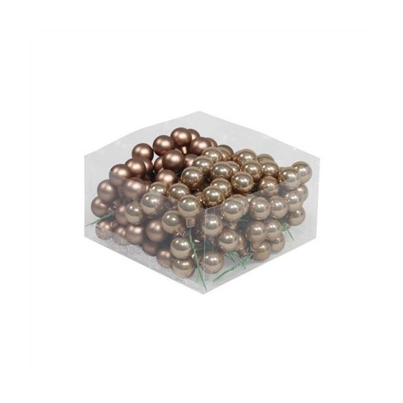 Gömb betűzős 2,5cm fényes-matt - Gyömbör S/144