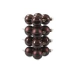 Gömb üveg 8 cm mogyoróbarna fényes-matt S/16