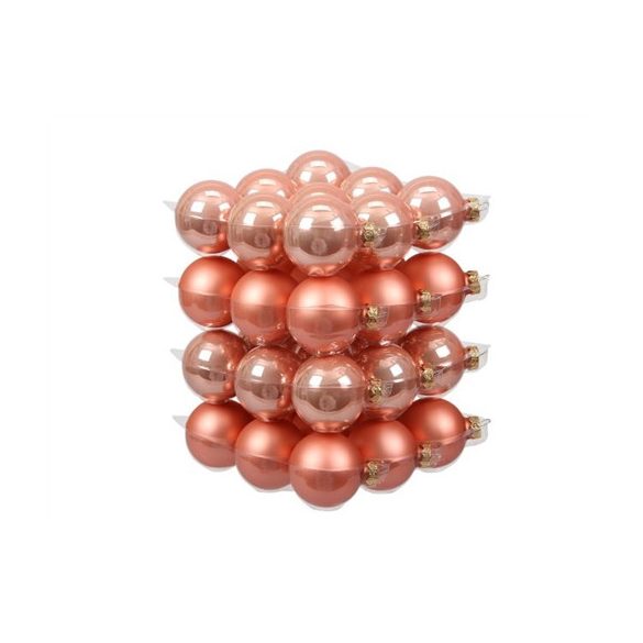 Üveggömb 5,7cm fényes-matt S/36 - Barack