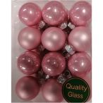 Gömb üveg 2,5 cm világos rózsaszín matt-fényes S/24