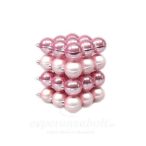 Gömb üveg 4 cm rózsaszín fényes-matt S/36
