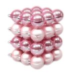 Gömb üveg 5,7  cm világos rózsaszín matt-fényes S/36