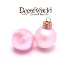 Gömb betűzős üveg 2cm rózsaszín fényes-matt S/144