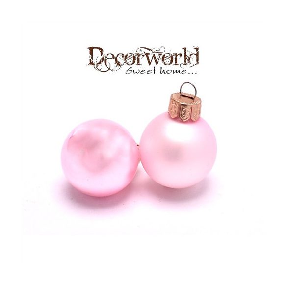 Gömb betűzős üveg 2cm rózsaszín fényes-matt S/144