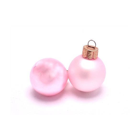 Gömb betűzős üveg pick szett 2,5cm - Rózsaszín fényes-matt S/144