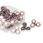 Gömb üveg betűzős 3 cm smokey rose S/72