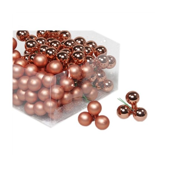 Gömb betűzős üveg pick 2,5 cm S/144 - Papaya Matt/fényes