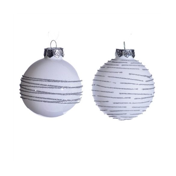 Gömb üveg 7,5cm fehér S/12