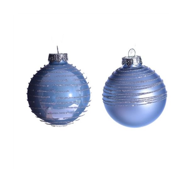 Gömb üveg 7,5cm kék S/12