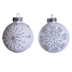 Gömb üveg 7,5cm fehér S/12