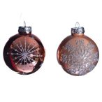 Gömb üveg 7,5cm rosegold S/12