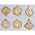 Üveg gömb 15cm - Antik matt arany 6féle