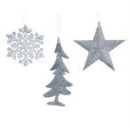 Hókristály, fenyőfa csillag kék