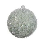 Gömb díszített 8 cm - Zöld