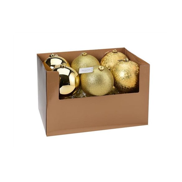 Gömb műanyag D15 matt/fényes/glitteres arany