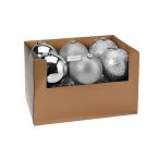 Gömb műanyag D15 matt/fényes/glitteres ezüst