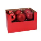 Gömb műanyag D15 matt/fényes/glitteres piros