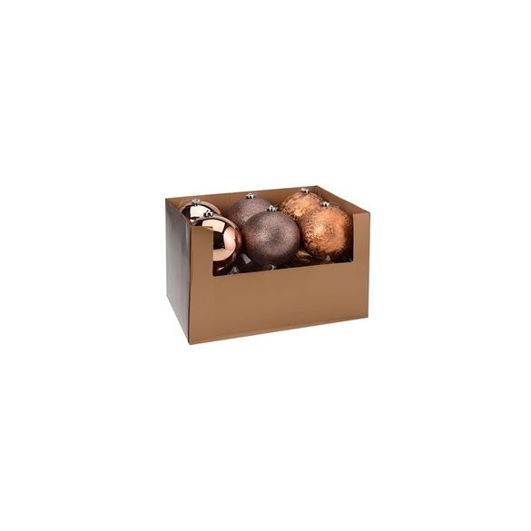 Gömb műanyag D15 matt/fényes/glitteres réz