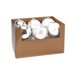 Gömb műanyag D15 matt/fényes/glitteres fehér