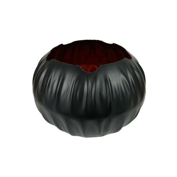 Kaspó fém 30cm gömb - Fekete