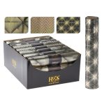   Dekoráció textil 28x150cm 3féle mintával - Pezsgő/fekete