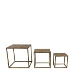 Asztal fém 23x23x23 cm - Arany M-es