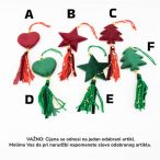 Karácsonyfa dísz akasztható - Fenyő, szív, csillag