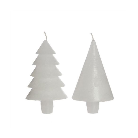 Gyertya fenyő 12x7cm - Fehér 2féle