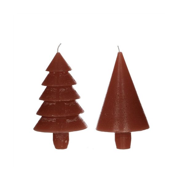 Gyertya fenyő 12x7cm - Piros 2féle